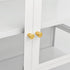 Lady Jillian -  Display Cabinet White 90x40x180 cm Steel and Tempered Glass